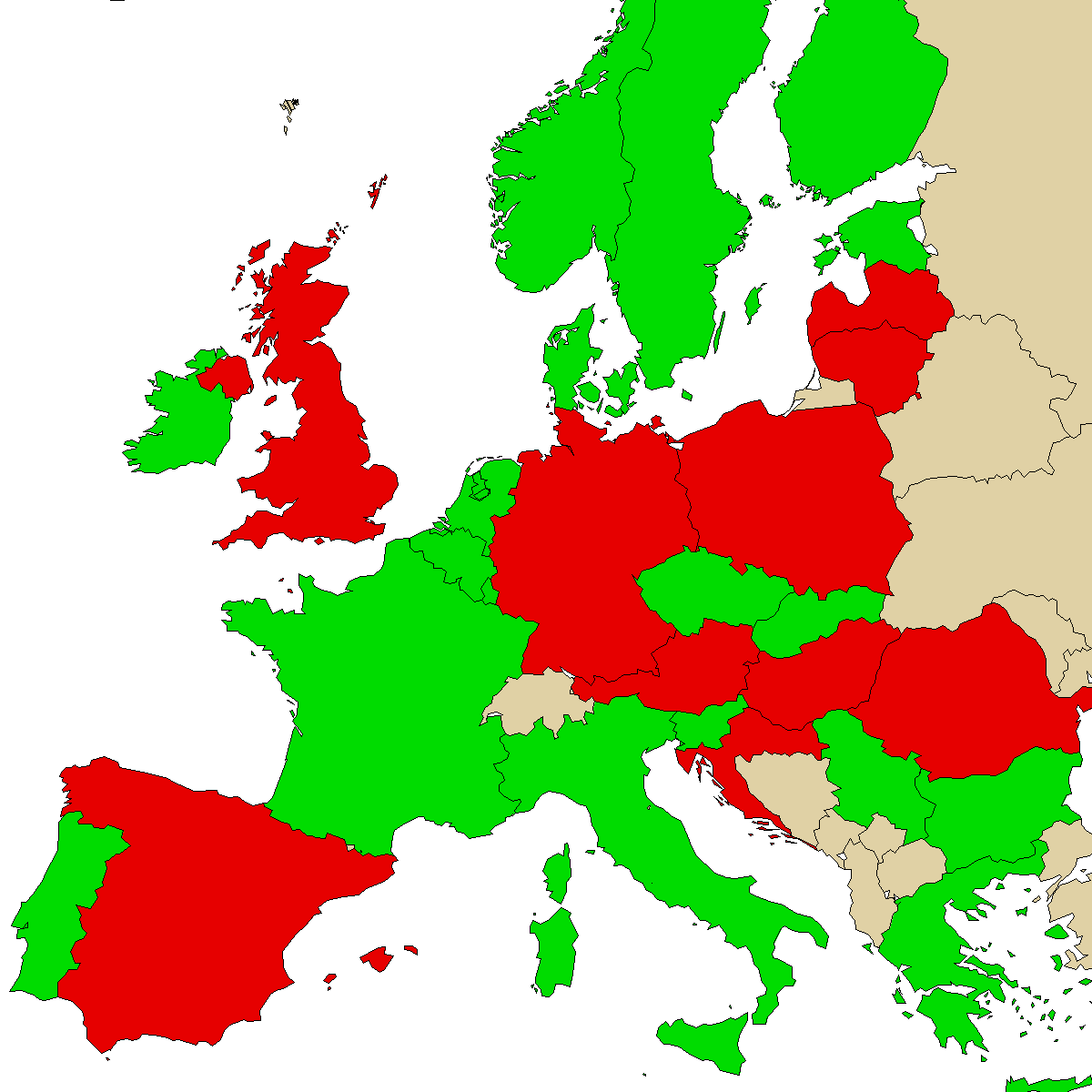 legal info map for our product Mephedrene, green are countries where we found no ban, red with ban, grey is unknown