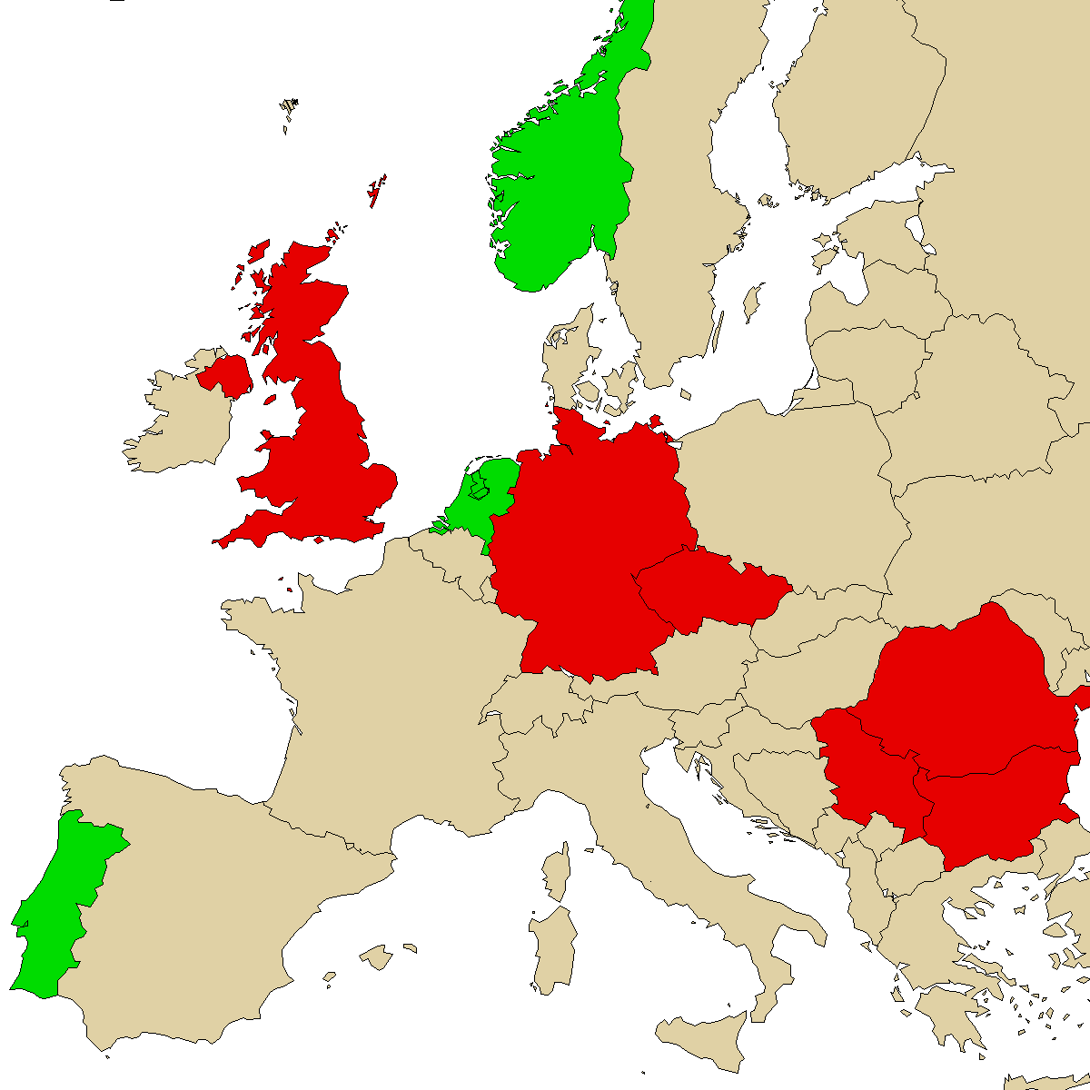 legal info map for our product 6APB, green are countries where we found no ban, red with ban, grey is unknown