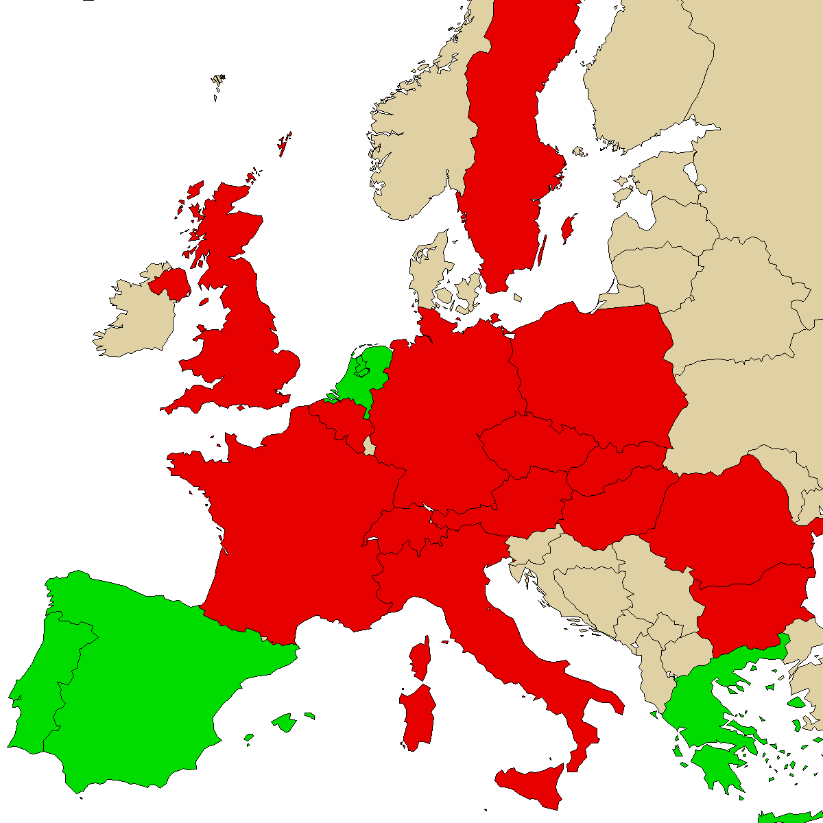 legal info map for our product MDPHP, green are countries with no ban, red with ban, grey is unknown