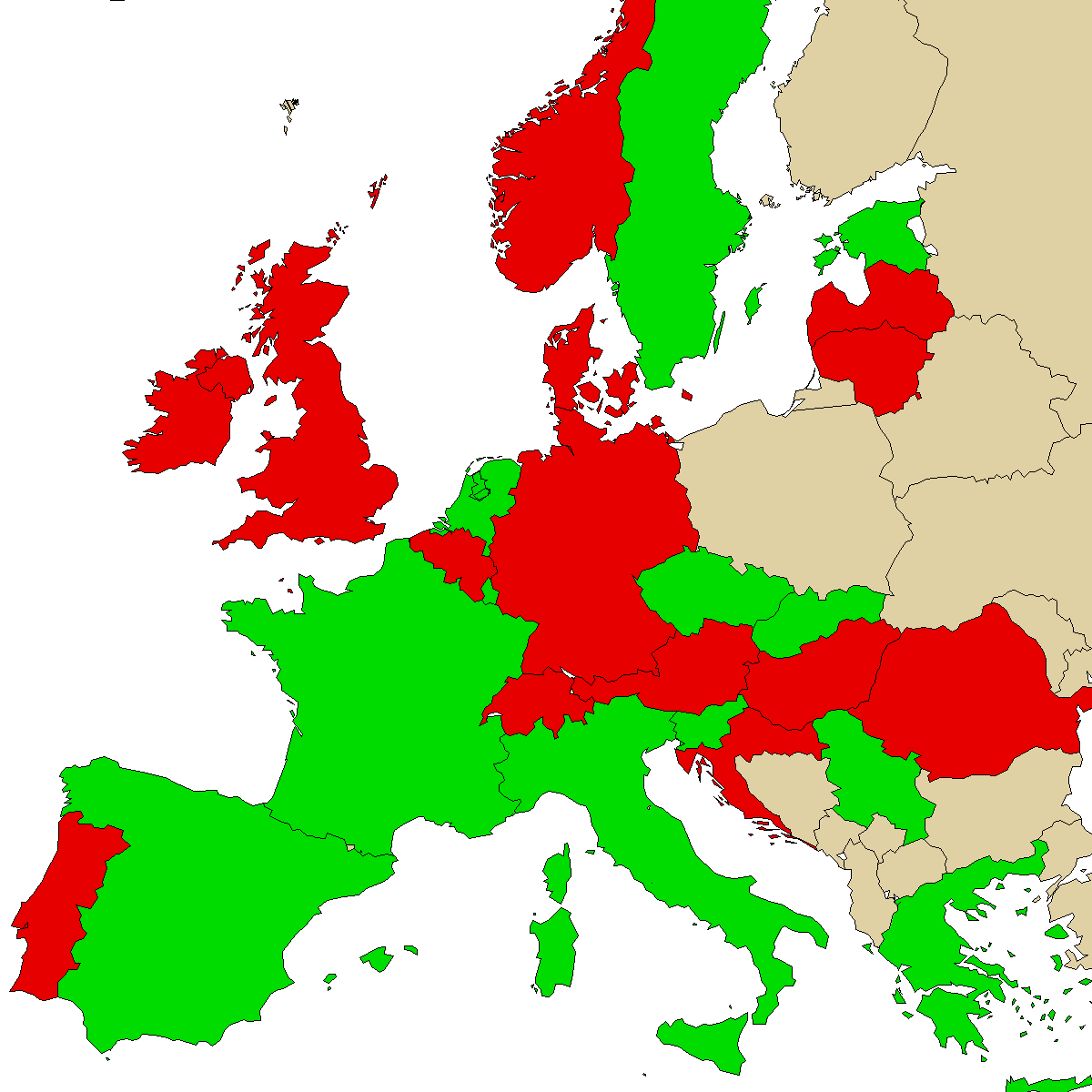 legal info map for our product 3MMA, green are countries with no ban, red with ban, grey is unknown