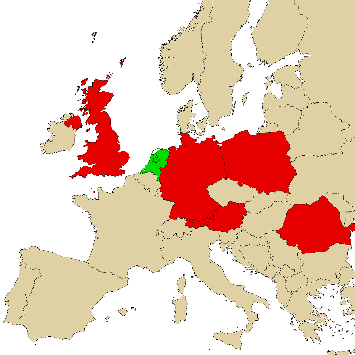 legal info map for our product JWH210, green are countries where we found no ban, red with ban, grey is unknown