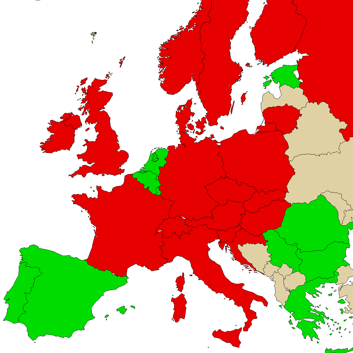 legal info map for our product 3CMC, green are countries with no ban, red with ban, grey is unknown