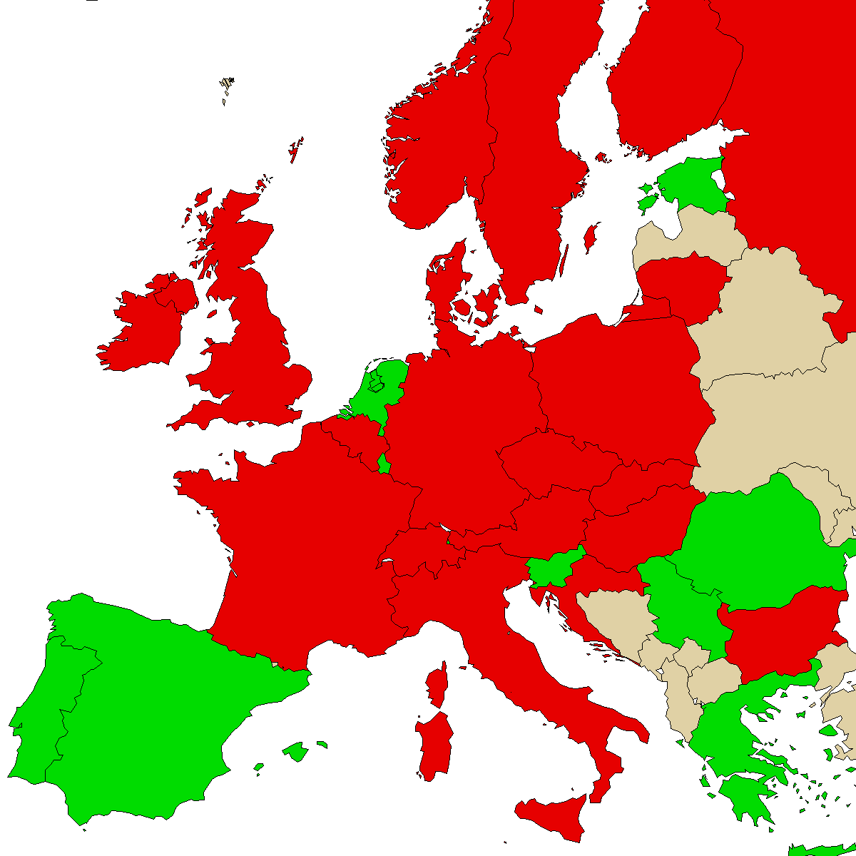 legal info map for our product 4CMC, green are countries with no ban, red with ban, grey is unknown