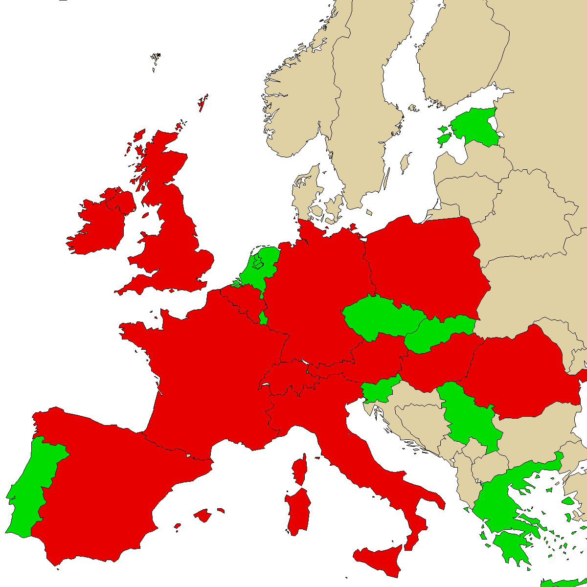 legal info map for our product 3CC, green are countries with no ban, red with ban, grey is unknown