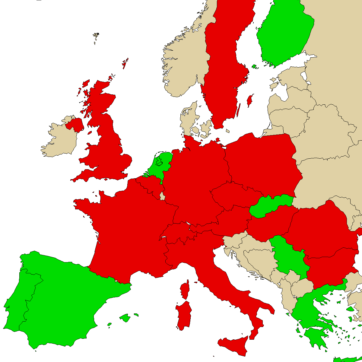 legal info map for our product NEP, green are countries with no ban, red with ban, grey is unknown