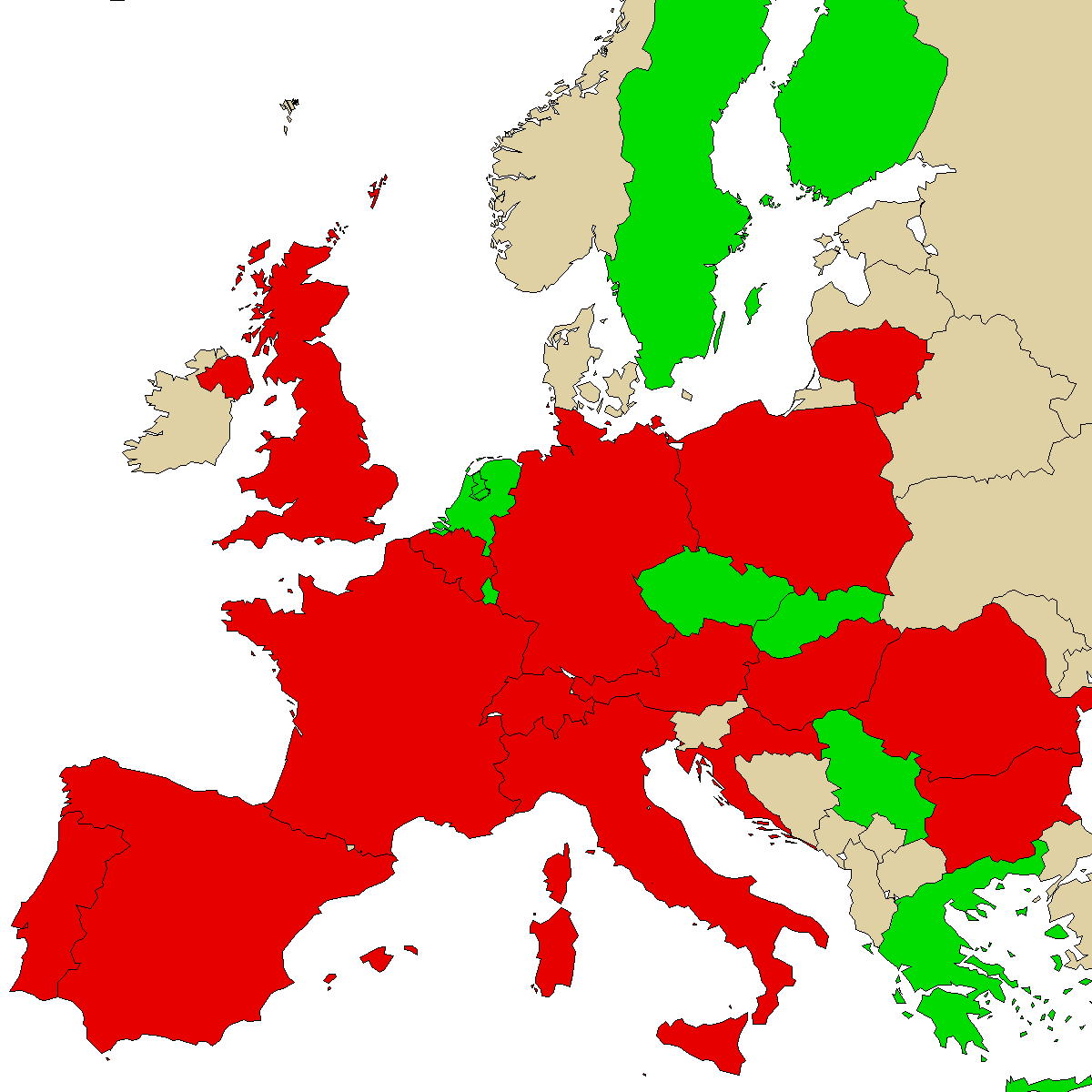 legal info map for our product 2MMC, green are countries with no ban, red with ban, grey is unknown