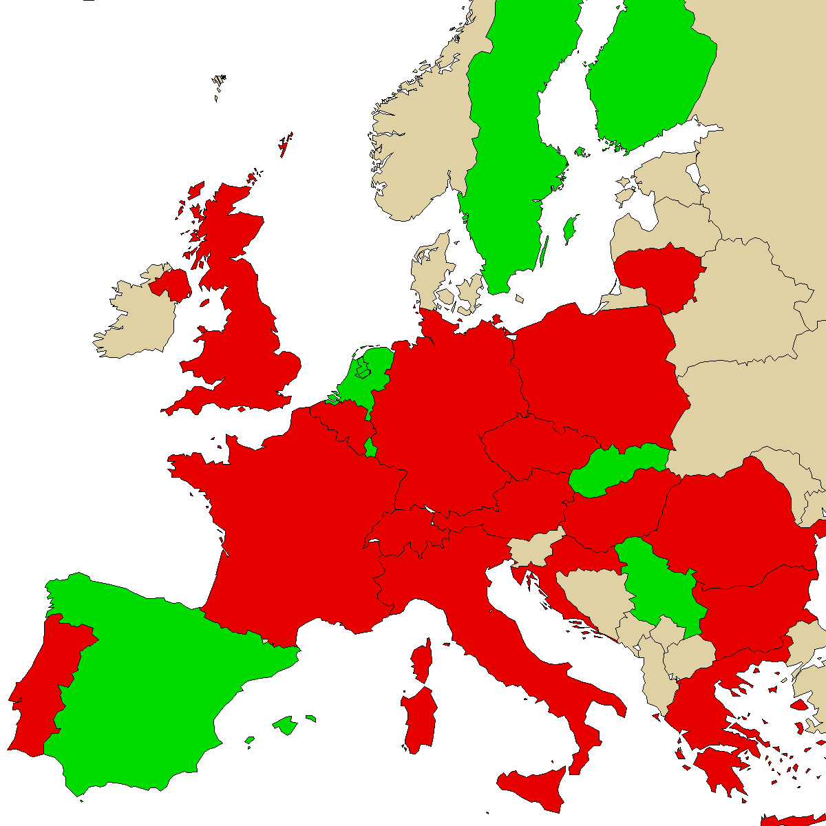 legal info map for our product 2MMC, green are countries with no ban, red with ban, grey is unknown