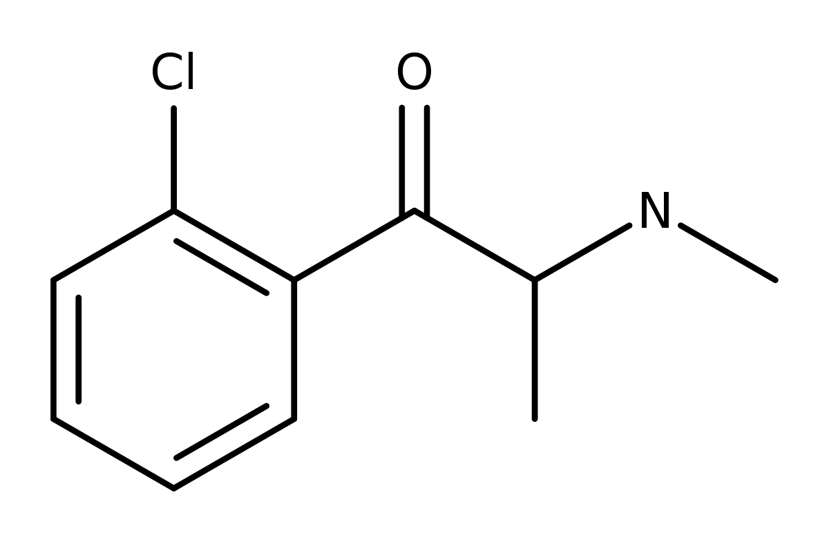 Chemical structure of 2CMC
