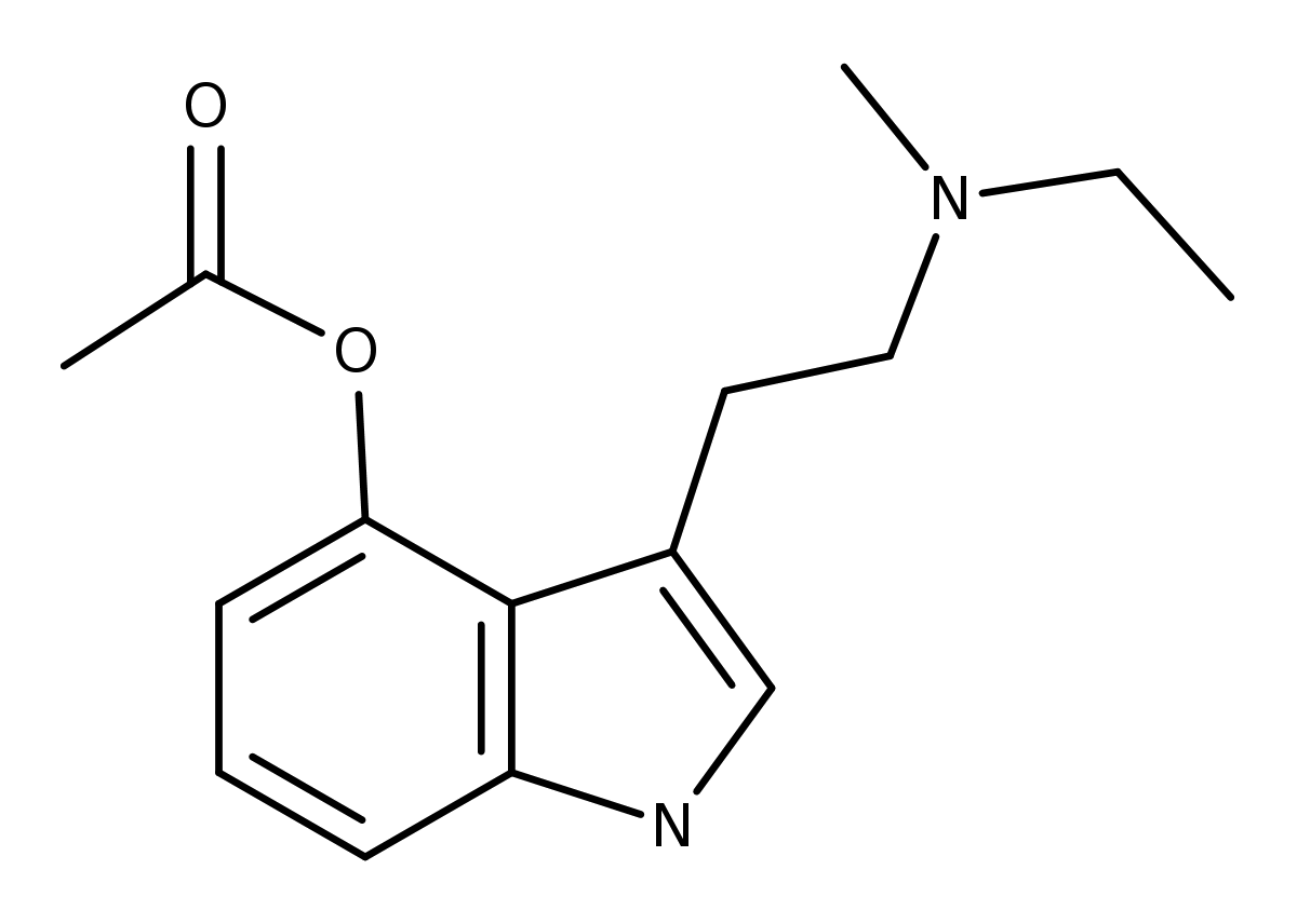 Chemical structure of 4ACO-MET-pel