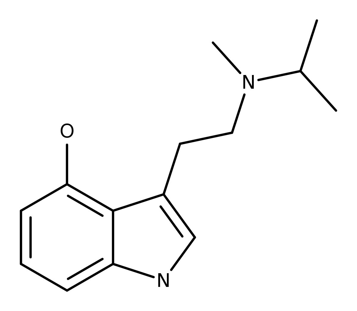 Chemical structure of 4HO-MiPT-pel