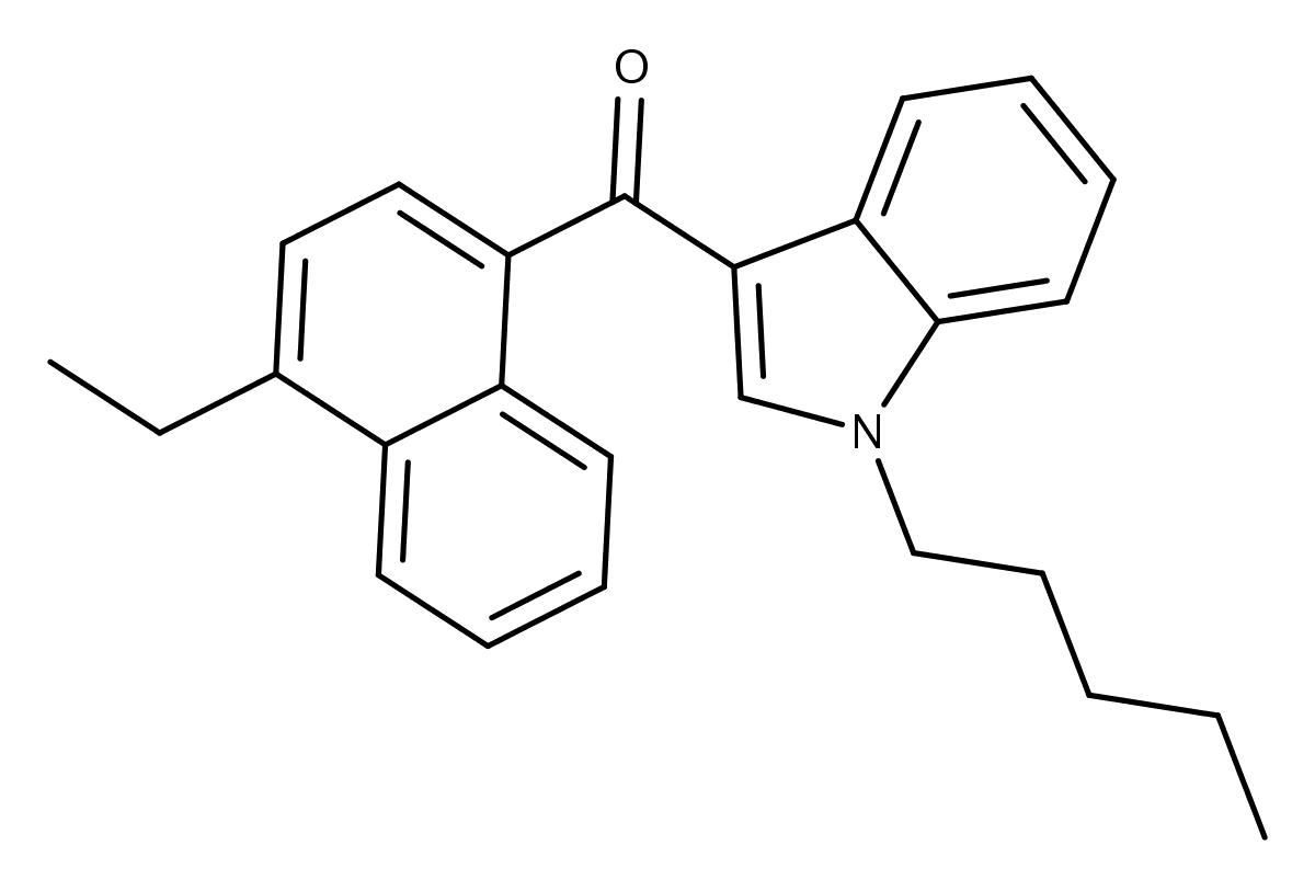 Chemical structure of JWH210
